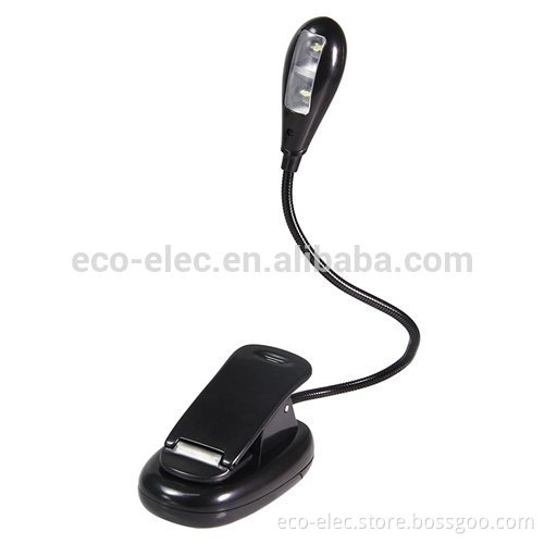 Rechargeable Book light 2 Led Ebook Mini Flexible Bright Clip Reader Reading Lamp Desk Kindle Kids Night Lamp